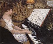 Edouard Vuillard Piano lady painting